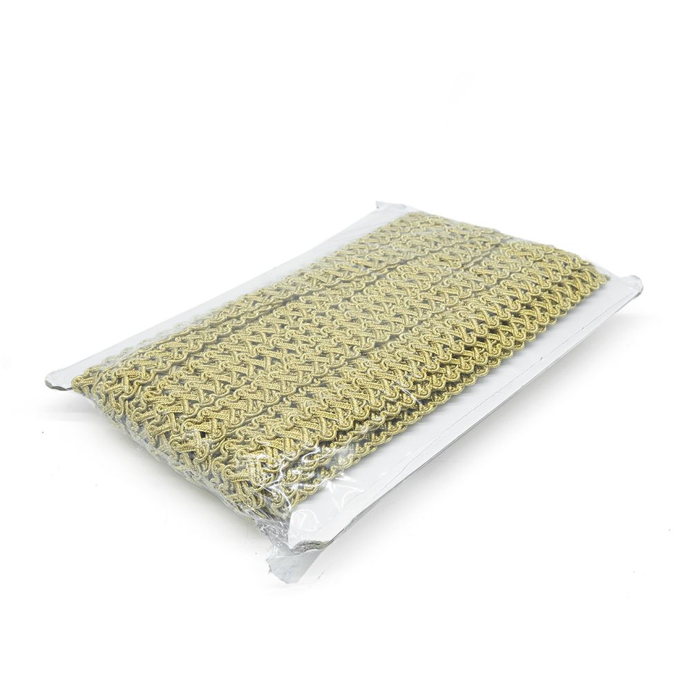 Тесьма 20 мм / 25 метров, 02 т.золото, 23-2508