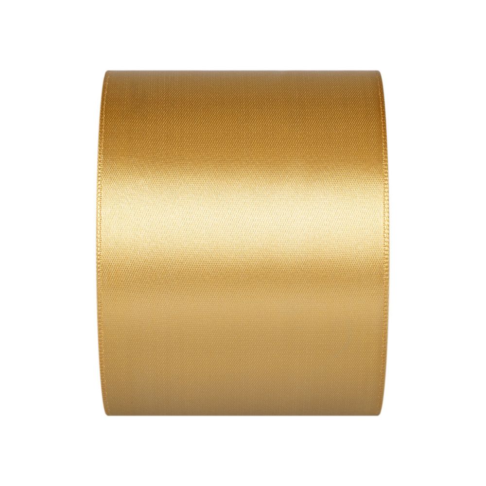 Лента атласная 1-сторонняя 75.0 мм / 33±2 метра, 148 горчичный, Gamma