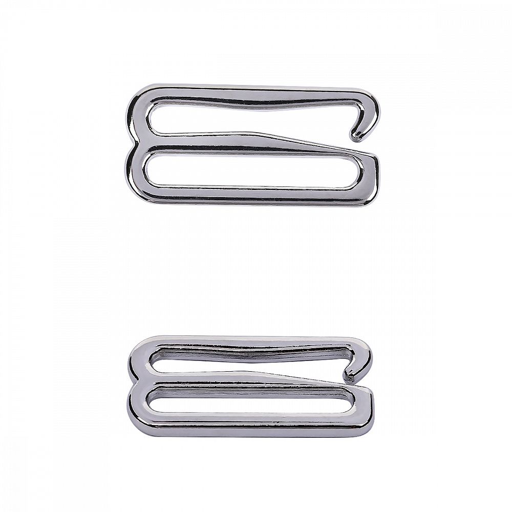 Крючки для бюстгальтера металл 18.0 мм, 918C цв.никель, уп.100 шт