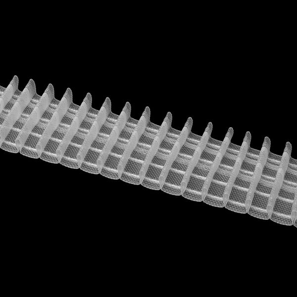 Лента (тесьма) шторная: сборка карандаш (1:3) 60 мм / 50 метров, прозрачный, OZ-IS 2701 М
