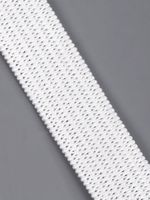 Резинка бельевая (стандартная) 10.0 мм / 100 метров, 3.9 г, вязаная, белый