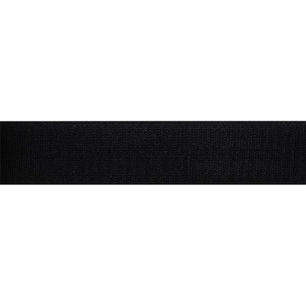 Лента контактная липучка (велкро) пришивная 38 мм / 25 метров, черный, КРЮЧОК, качество 