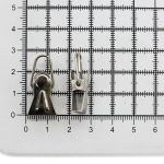 Зажим для штор 28 мм, металлический, никель, 60 шт