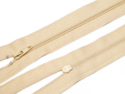 Молния спираль (витая) (цв.SBS) брючная Т3 (3 мм) 1 зам., н/раз., 18 см, автомат, S-180 бежевый, уп.5000 шт