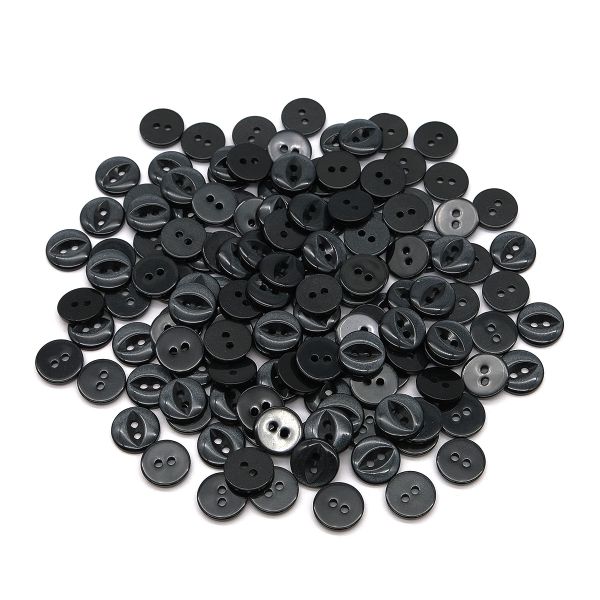 Пуговицы 2 прокола 18L (черный), CX-2719, 144 шт