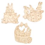 Заготовка из фанеры набор подвесок Зайчики 9х9х0.3 см, Mr.Carving ВД-1223