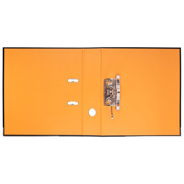 Регистратор PVC, 2-х стороннее покрытие, мет.уг. 75 мм, 10 шт, Trend A4 арочный механ, черный/оранжевый ЕС100262112, Expert Complete