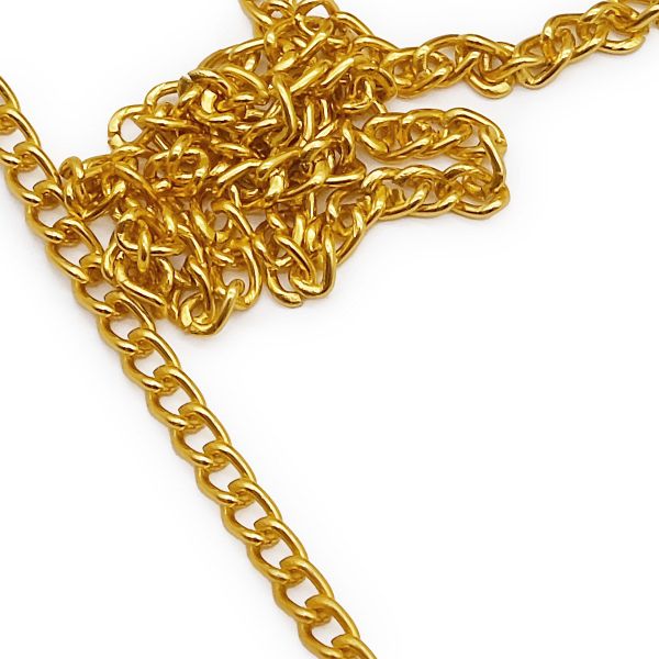 Цепь алюминиевая 5,0х3,6 мм, 10 м, золото