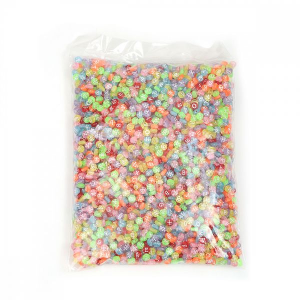 Бусины пластик набор буквы английские, M4H-B011, 500 г, Magic4Hobby