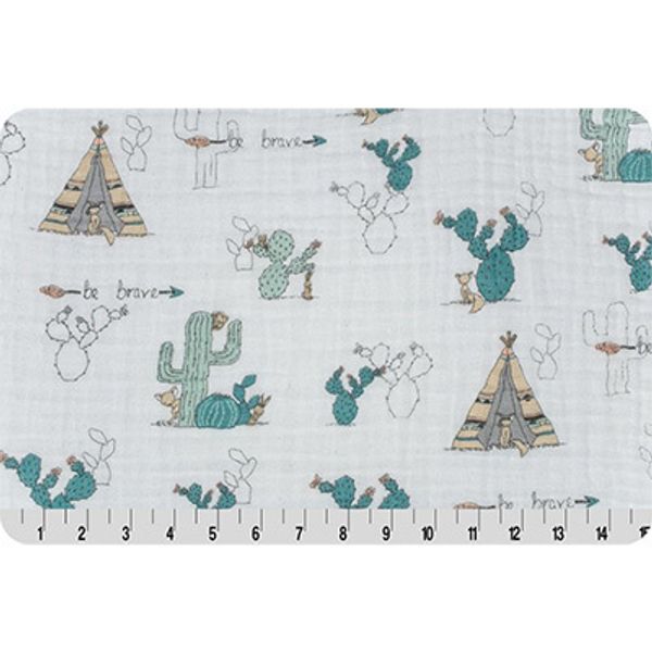 Ткань для пэчворка Peppy SMD Embrace (марлевка), отрез 100х125 см, 110 г/м², young & brave beige, Shannon Fabrics