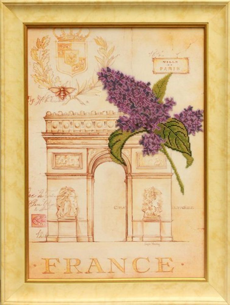 Рисунок для вышивания Славяночка (ткань), КС-056 Романтическая Франция 28х38 см