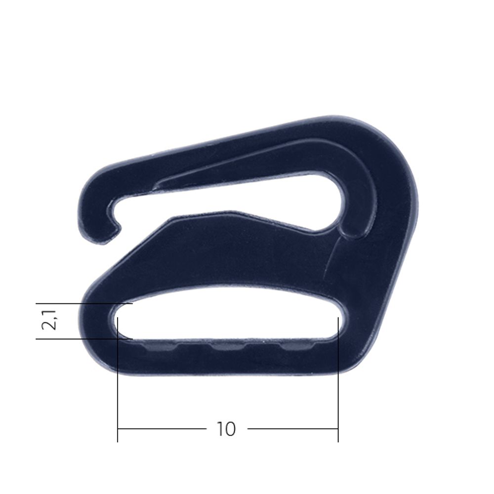 Крючки для бюстгальтера пластик 10.0 мм, 061 т.синий, Arta, 50 шт