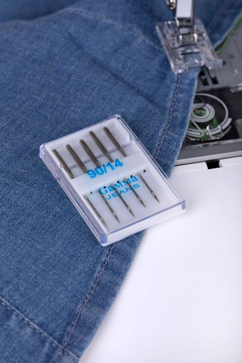 Иглы для швейных машин для джинсы 130/705 H, №90, 5 игл, М, Gamma NJ №90