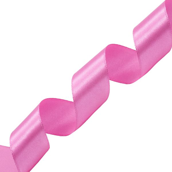 Лента атласная 1-сторонняя 25.0 мм / 22.86±1 метров, 023 светлая фуксия, Globus