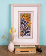 Набор для вышивания нитками Panna, Любопытные еноты, 15х27 см