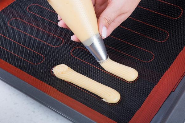 Мат для выпечки с разметкой для эклеров 38.5х58.5 см, 1 шт, эклеры, S-Chief SHF-0081