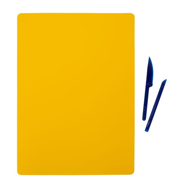 Доска для лепки гибкая со стеками, желтый, Лео LPDS-A4