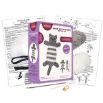 Набор для вязания игрушки Пушистый котик 30 см, Miadolla AMG-0110