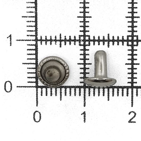 Хольнитены двухсторонние ⌀6 мм, h=6 мм, сталь, New Star №0, чер.никель, уп≈2000 шт