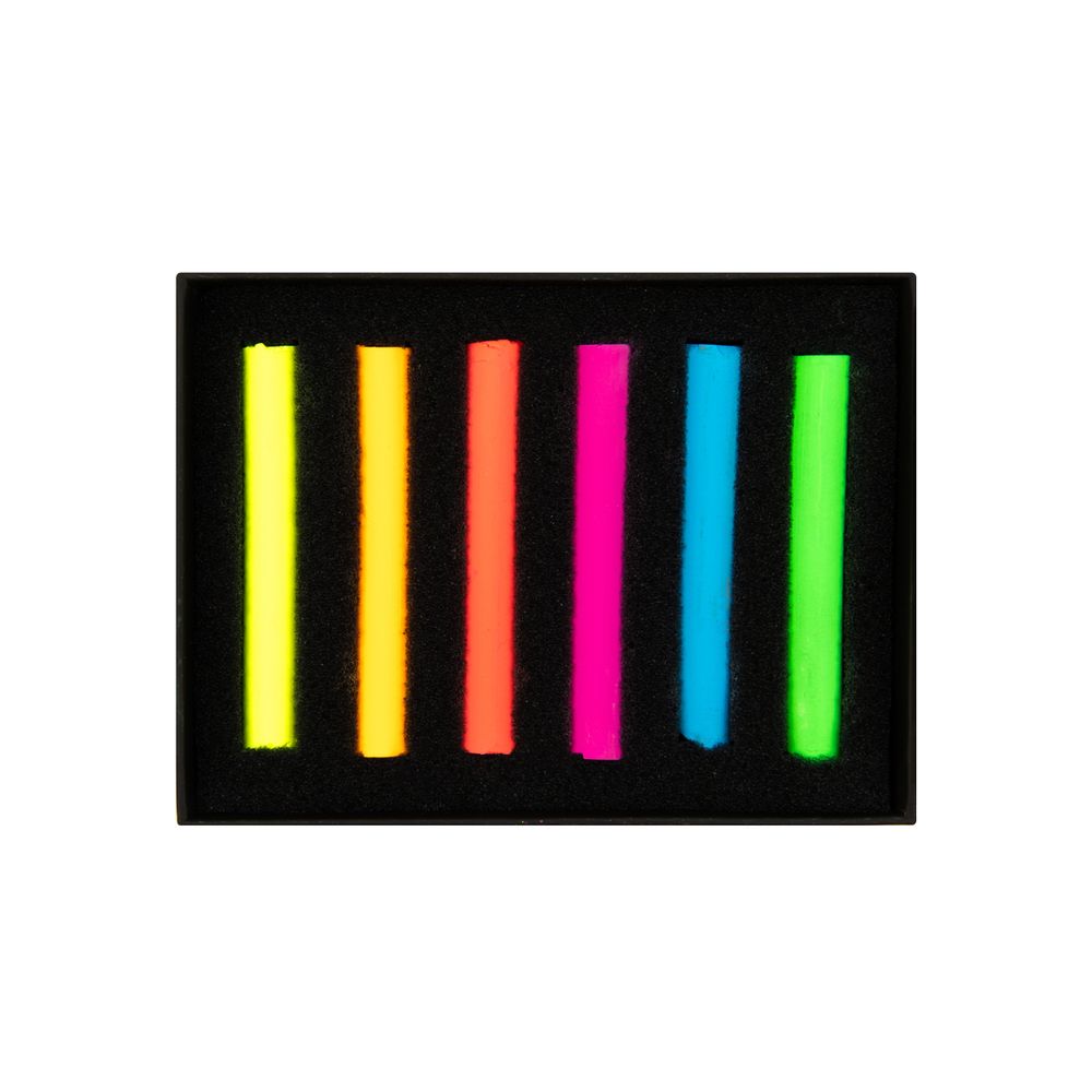 Пастель художественная 6 цв, флуоресцентная, Аква-колор IZO-SP6