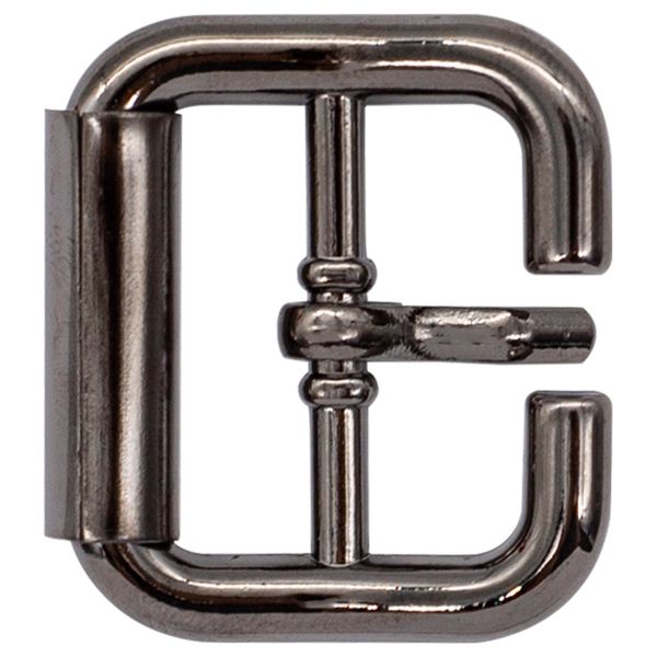 Пряжка ременная металл 20 мм (внешн. 28х25 мм), 10 шт, с роликом, чер.никель, BIG