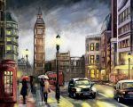 Картина по номерам Фрея PCF-23, на холсте с подрамником В сердце Лондона, 50х40 см