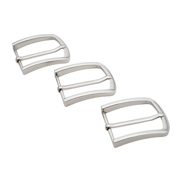 Пряжка ременная металл 35 мм, G.Silver, 3 шт