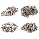 Кнопка Альфа (S-образная) ⌀10.0 мм, ≈1440 шт, МЕТАЛЛ, эмаль, 102 молочный матовый + отв.части никель, ВТ-2, NEW STAR