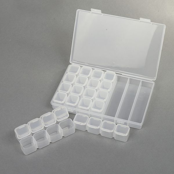 Контейнер для мелочей 17.5x11x2.5 см, К-28, 7 секций 4 яч. цв. в ассортименте