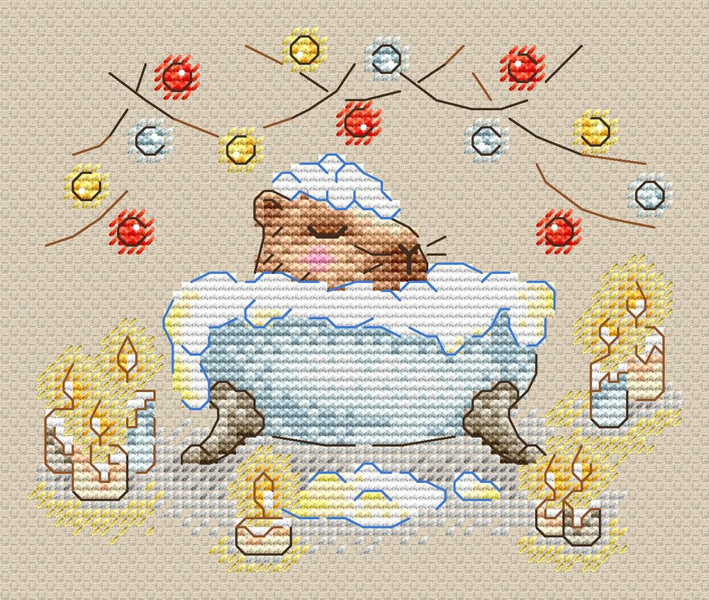 Набор для вышивания нитками МП Студия (Жар-птица), И пусть весь мир подождёт, 11х13 см