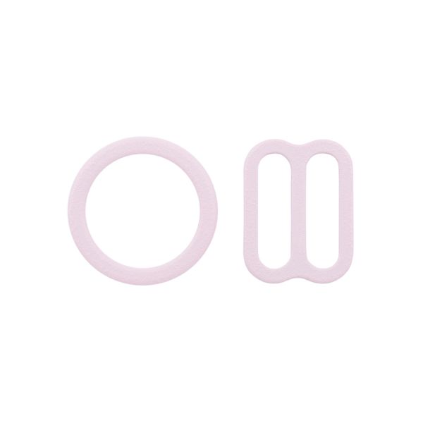 Набор фурнитуры для бюстгальтера металл (кольца ⌀10 мм + регуляторы 10 мм по 4 шт), 189 цветок миндаля, 28789