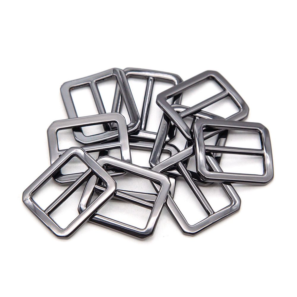 Пряжка регулировочная металл 18 мм, чер.никель ГР, 6908, 10 шт, BIG