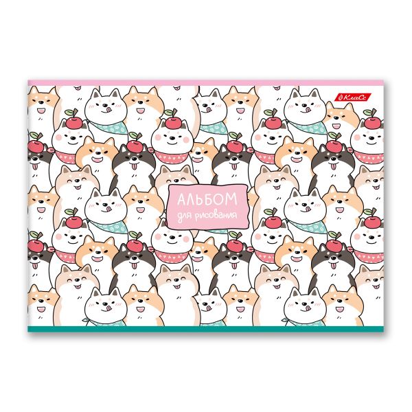 Альбом для рисования 100 г/м², A4 29х20.5 см, склейка с одной стороны 40 л., 4 шт, 40АЛКЛ4_000258 Бум!, Светоч