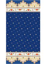 Ткань для пэчворка Peppy Индийское сари, рулон 112 см / 5 метров, ИС-02 Панель синий, Peppy