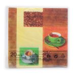 Салфетки 33х33см, 2-х слойные 20 шт/упак (две чашки кофе), JLC-2PLY