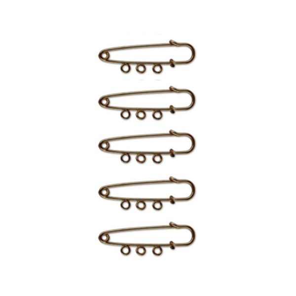 Булавки для подвесок 50 мм, №04 под бронзу, Zlatka PO-050