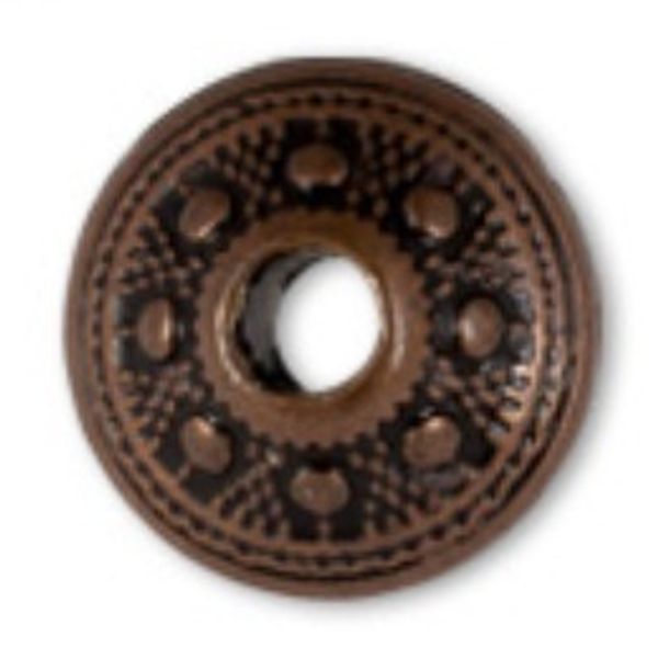 Бусины пластик под металл 15х9 мм, 25±1 шт, под античную медь, Zlatka, PBM-10