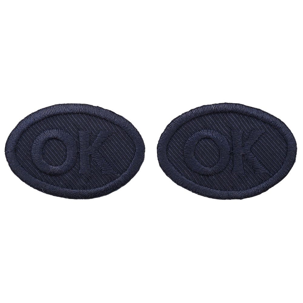 Термоаппликация Овал ОК 5х3см, уп., 2 шт, цв.синий