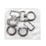 Карабин металл 25.0 мм, черный никель, 4 шт