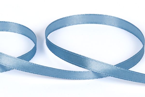 Лента атласная 1-сторонняя 6.0 мм / 33±2 метра, №526L(16-4118) т.голубой, в термоплёнке, Gamma