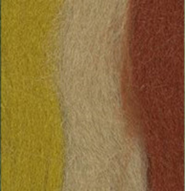 Шерсть для валяния (до 29 мкр), 50 г. 6063 терракот/горчица/песочный, Gamma MY-050