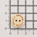 Пуговицы на 2 прокола Handmade 28L (18мм), дерево (Milk (молочный)), W21, 36 шт