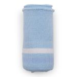 Подвяз (довяз) трикотажный 7.5х80 см, однослойный в полоску, голубой цв.542/белый/ сиреневый цв.259