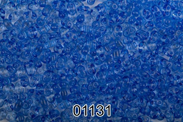 Бисер Preciosa Twin 2.5х5 мм, 500 г, 01131 (T37) сине-сиреневый, 321-96001