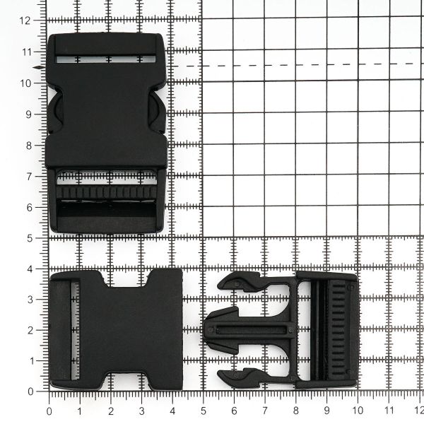 Фастекс (пряжка трезубец) пластик 32 мм, 100 шт, черный, 514080
