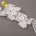 Кружево гипюр (плетёное) 38 мм, TBY.C01330B, теплый белый, 13.71м, Kruzhevo