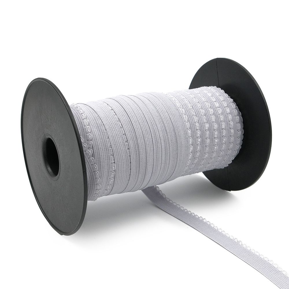 Резинка бельевая (ажурная) 15.0 мм / 50 метров, св.серый, 0315/59