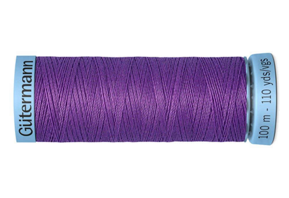 Нитки шелковые Gutermann Silk S303, 100м, 571 красно-фиолетовый, 5 катушек /TOS/