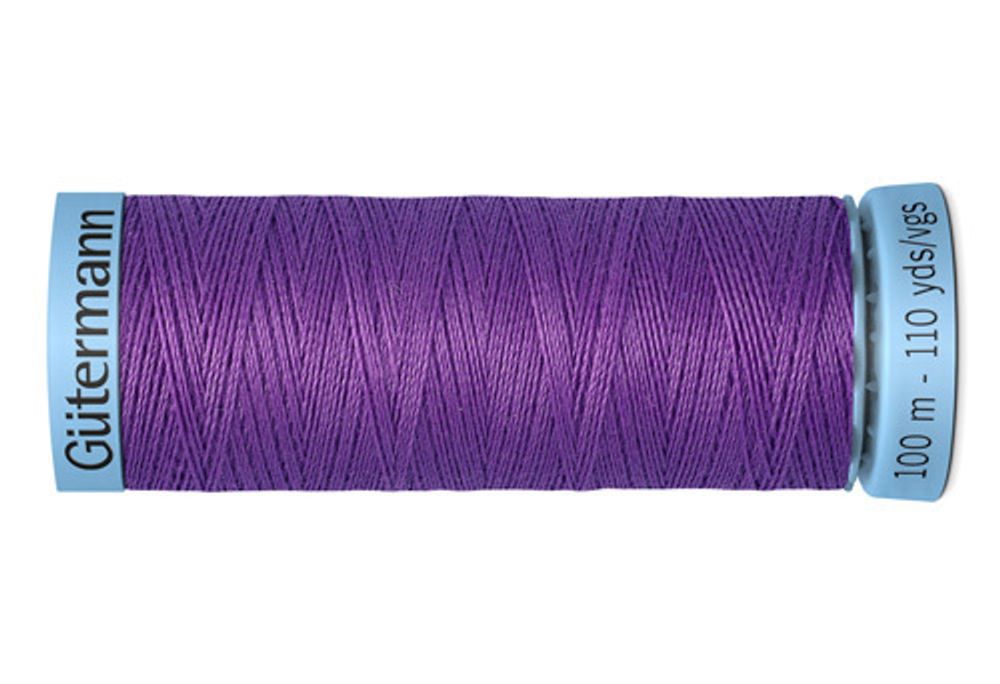 Нитки шелковые Gutermann Silk S303, 100м, 571 красно-фиолетовый, 5 катушек