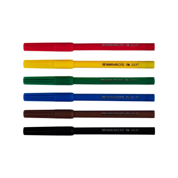 Фломастеры смываемые 6 цв, Лео LSKFP-06